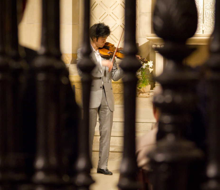 Concert photo from The Complete J.S. Bach for Solo Violin