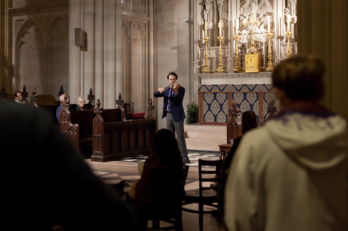 Concert photo from The Complete J.S. Bach for Solo Violin